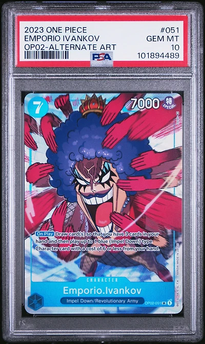 2023 One Piece Paramount War Emporio Ivankov Alternate Art PSA 10