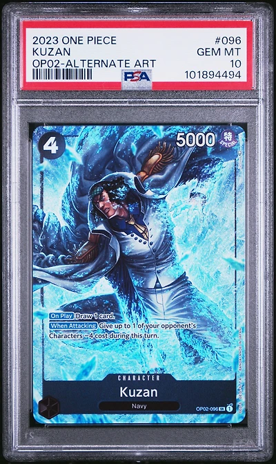 2023 One Piece Op02-paramount War Kuzan Alternate Art PSA 10
