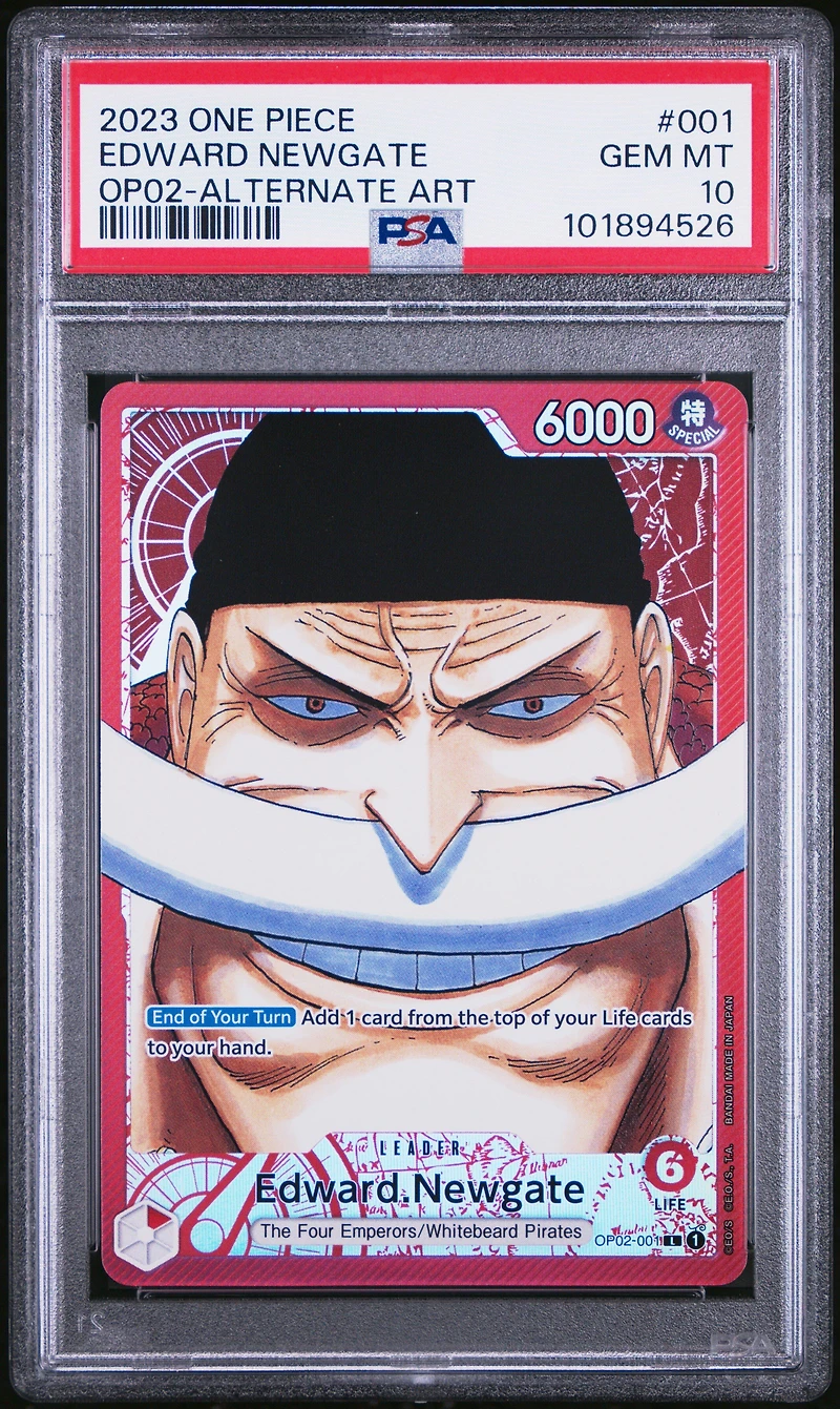 2023 One Piece Paramount War Edward Newgate Alternate Art PSA