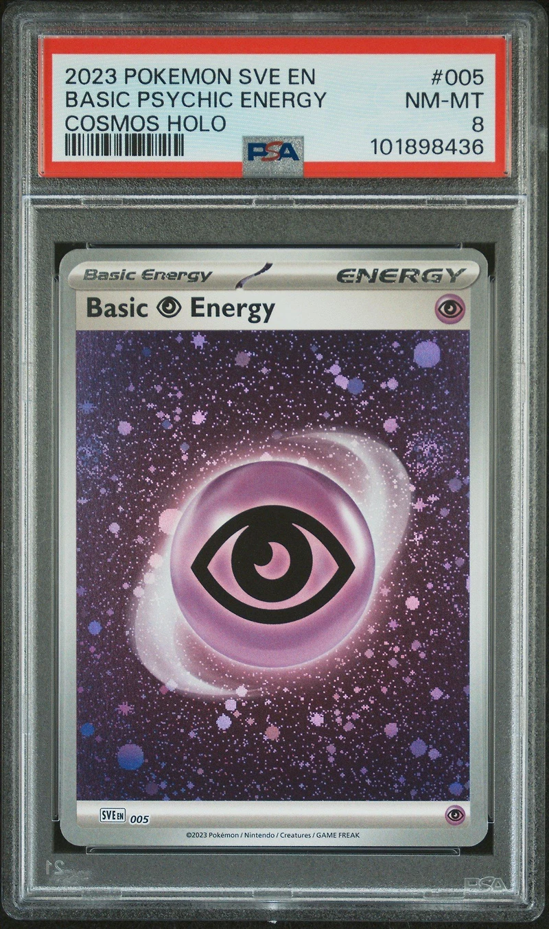2023 Pokemon Sve En-basic Energies 005 Basic Psychic Energy Cosmos Holo PSA