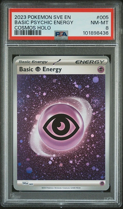 2023 Pokemon Sve En-basic Energies 005 Basic Psychic Energy Cosmos Holo PSA