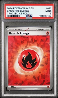 2024 Pokemon Sve En-basic Energies 010 Basic Fire Energy Cracked Ice Holo PSA 9