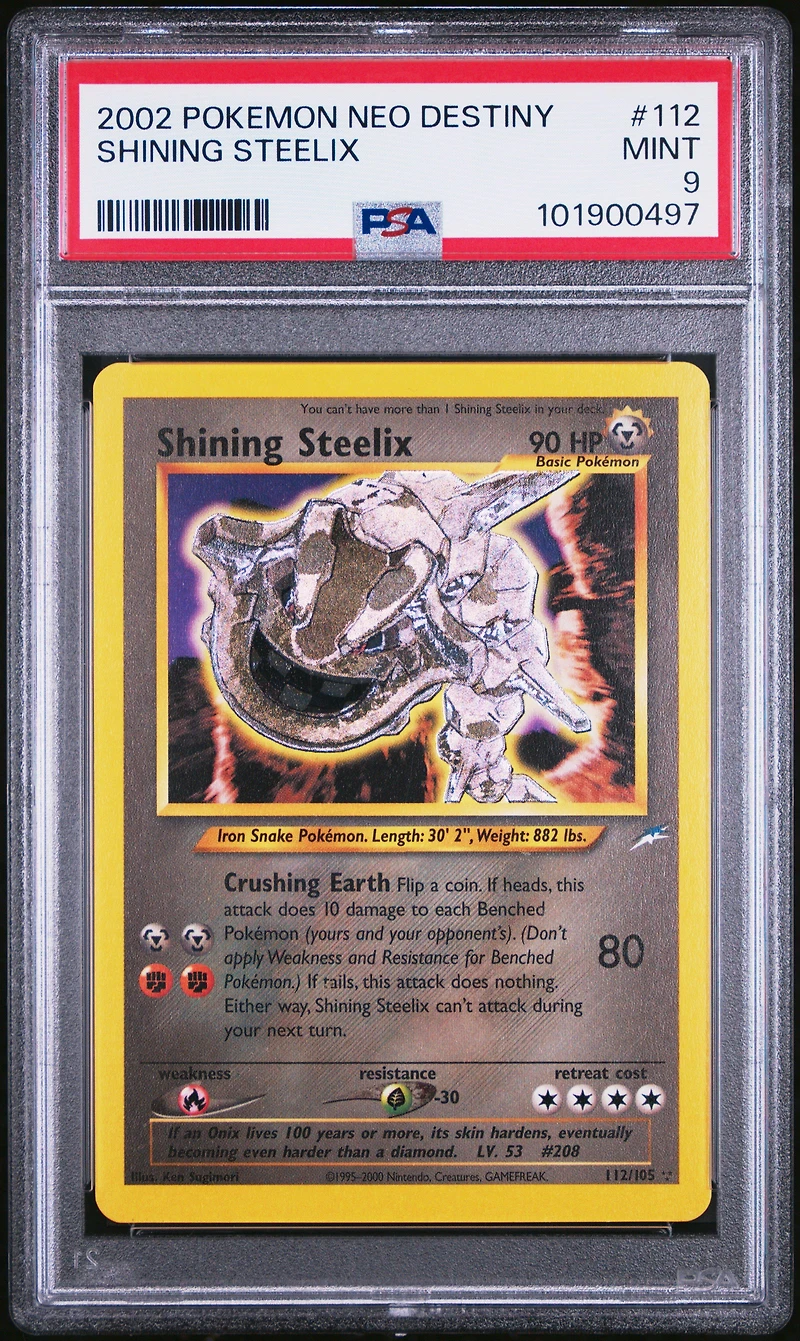 2002 Pokemon Neo Destiny 112 Shining Steelix PSA