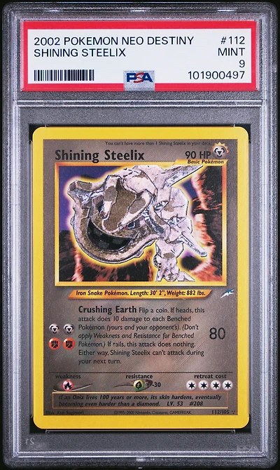 2002 Pokemon Neo Destiny 112 Shining Steelix PSA