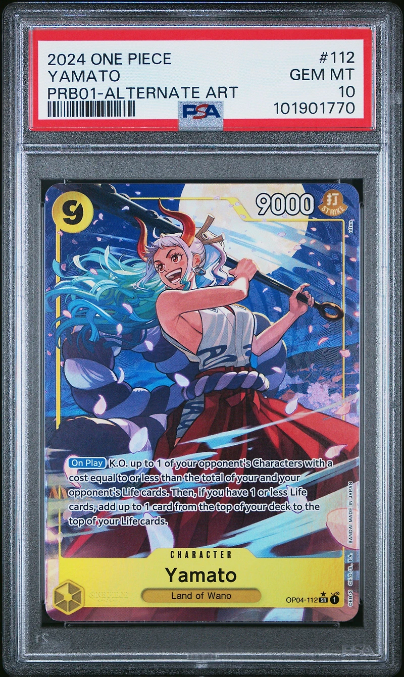2024 One Piece Prb01-premium Booster -one Piece Card The Best- Yamato Alternate Art PSA 10