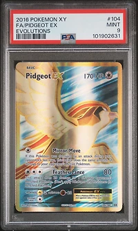 2016 Pokemon Xy Evolutions 104 Full Art/pidgeot Ex PSA