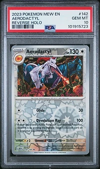 2023 Pokemon Mew En-151 142 Aerodactyl Reverse Holo PSA