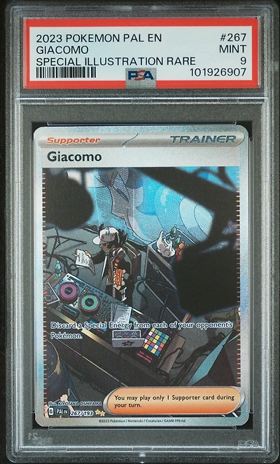 2023 Pokemon Pal En-paldea Evolved 267 Giacomo Special Illustration Rare PSA