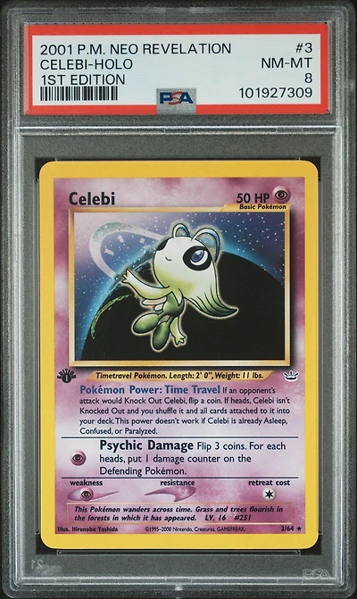 2001 Pokemon Neo Revelation 1st Edition 3 Celebi-holo PSA