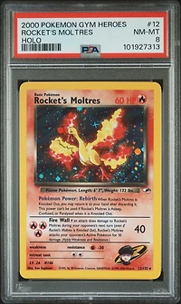 2000 Pokemon Gym Heroes 12 Rocket's Moltres Holo PSA