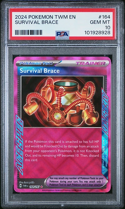 2024 Pokemon Twm En-twilight Masquerade 164 Survival Brace PSA