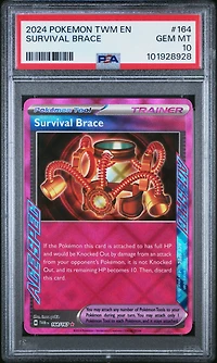 2024 Pokemon Twm En-twilight Masquerade 164 Survival Brace PSA