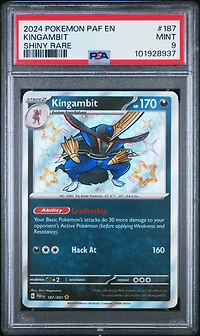 2024 Pokemon Paf En-paldean Fates 187 Kingambit Shiny Rare PSA