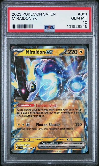 2023 Pokemon Svi En-scarlet & Violet Miraidon Ex PSA