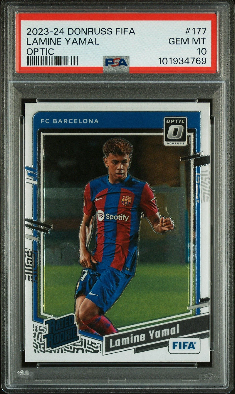 2023-24 Panini Donruss Fifa 177 Lamine Yamal Optic PSA 10