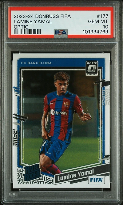 2023-24 Panini Donruss Fifa 177 Lamine Yamal Optic PSA 10