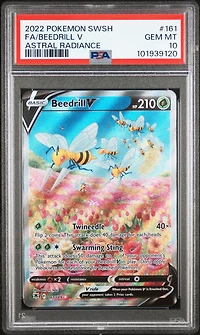 2022 Pokemon Sword & Shield Astral Radiance Full Art/beedrill V PSA 10