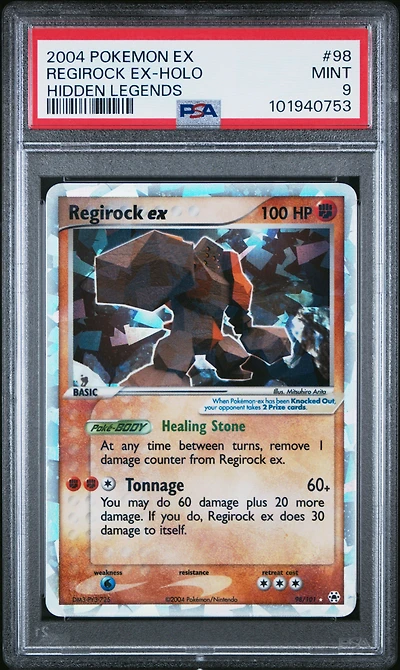 2004 Pokemon Ex Hidden Legends 98 Regirock Ex-holo PSA