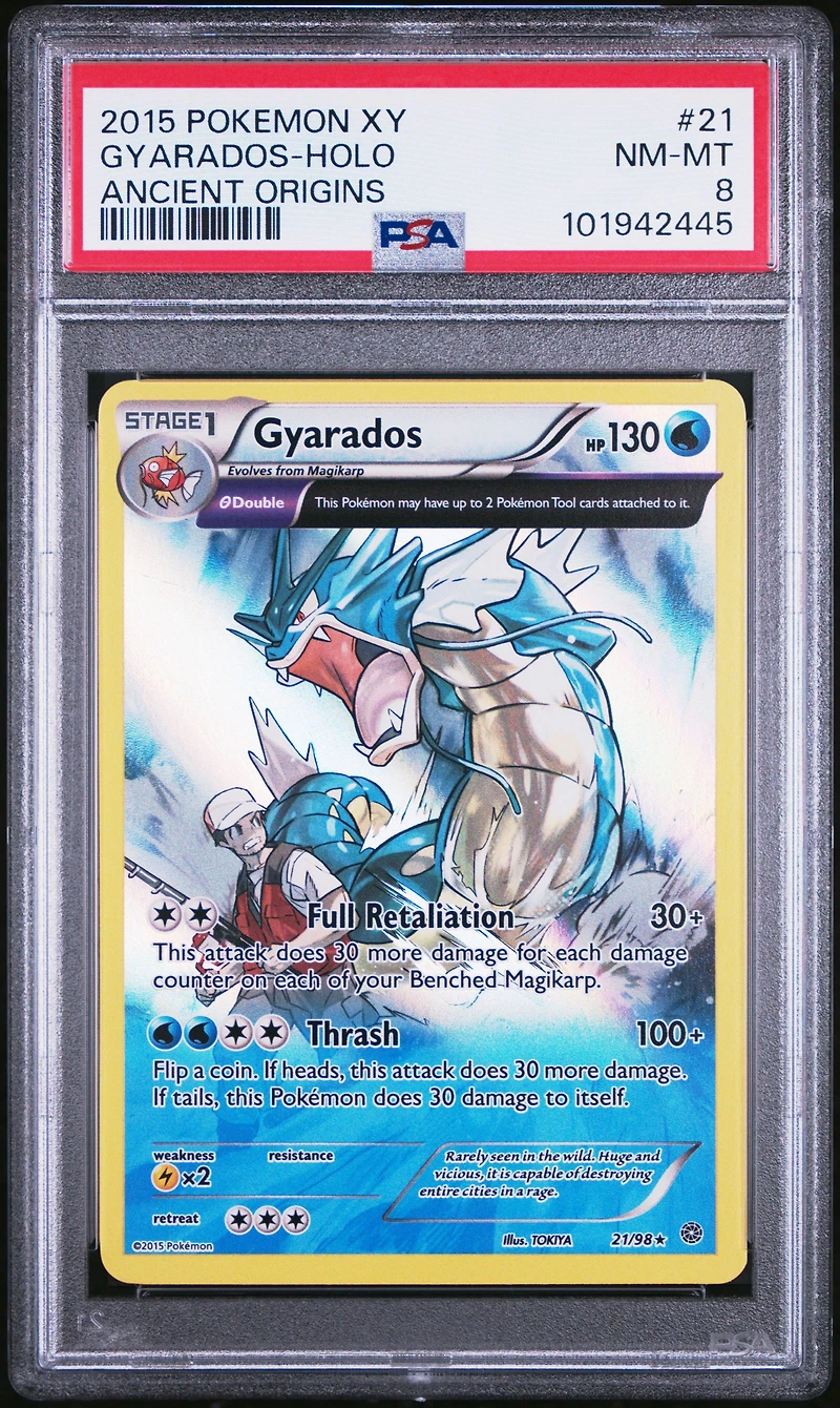 2015 Pokemon Xy Ancient Origins 21 Gyarados-holo PSA