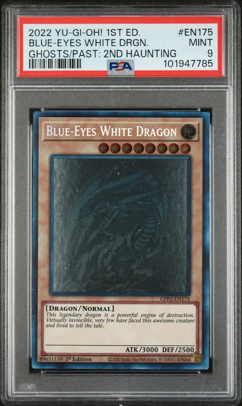 2022 Yu-gi-oh! Gfp2-ghosts From The Past: The 2nd Haunting En175 Blue-eyes White Dragon 1st Edition PSA