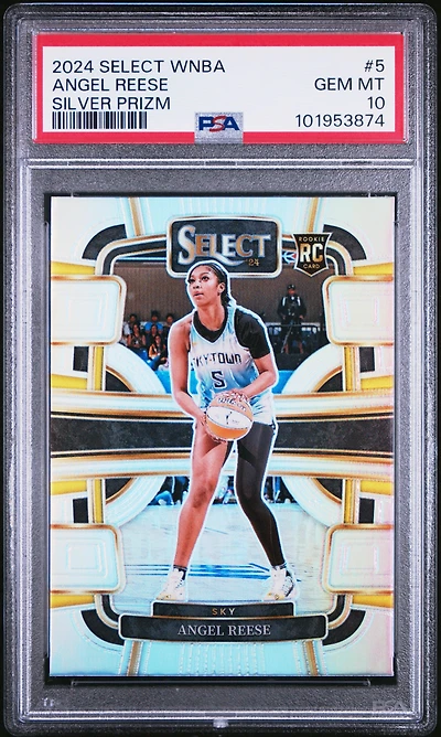 2024 Panini Select Wnba 5 Angel Reese Silver Prizm PSA 10