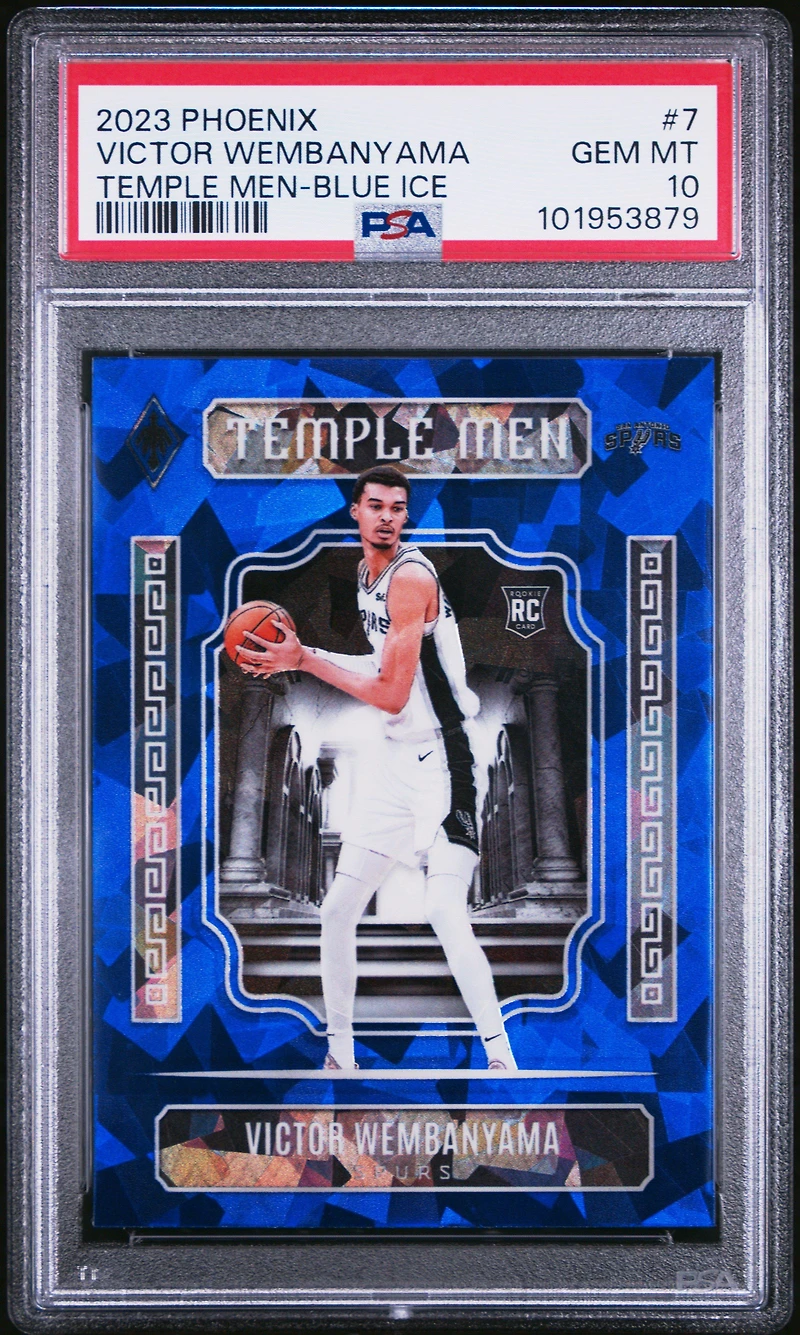 2023 Panini Phoenix Temple Men 7 Victor Wembanyama Blue Ice PSA 10