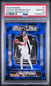 2023 Panini Phoenix Temple Men 7 Victor Wembanyama Blue Ice PSA 10
