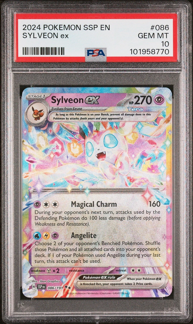 2024 Pokemon Ssp En-surging Sparks 086 Sylveon Ex PSA 10