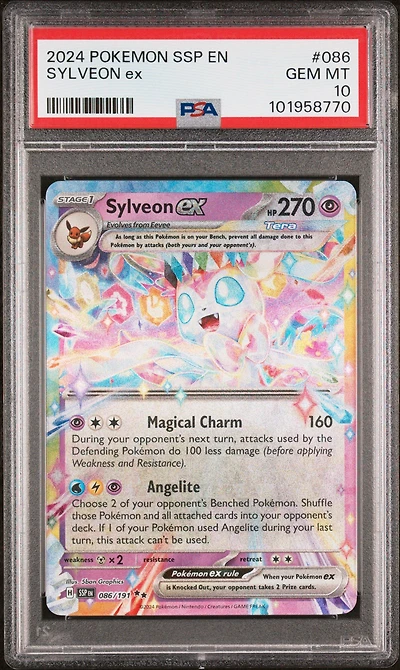 2024 Pokemon Ssp En-surging Sparks 086 Sylveon Ex PSA 10