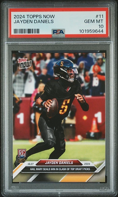2024 Topps Now Jayden Daniels PSA 10