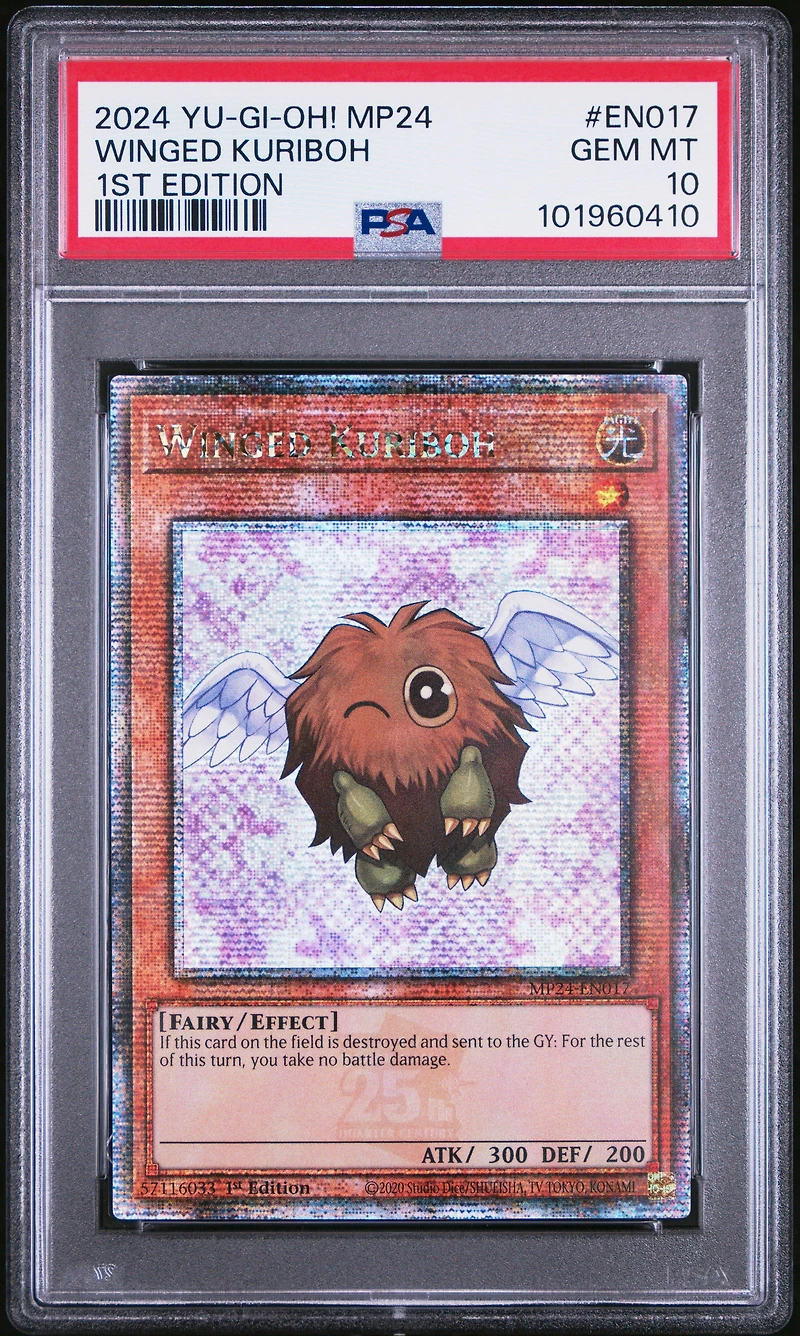 2024 Yu-gi-oh! Mp24-25th Anniversary Tin: Dueling Mirrors En017 Winged Kuriboh 1st Edition PSA