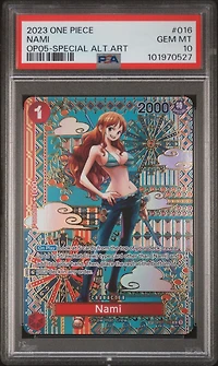 2023 One Piece Op05-awakening Of The New Era 016 Nami Special Alternate Art PSA 10