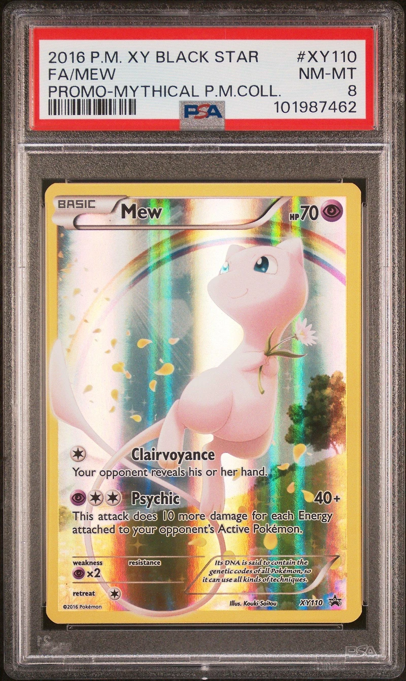 2016 Pokemon Xy Black Star Promo Xy110 Full Art/mew Mythical Pokemon Collection PSA