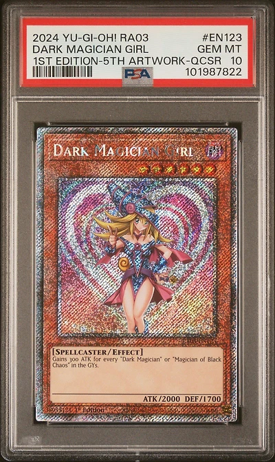 2024 Yu-gi-oh! Ra03-quarter Century Bonanza En123 Dark Magician Girl 1st Edition-5th Tcg Artwork-quarter Century Secret Rare PSA 10