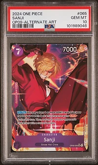 2024 One Piece Op09-emperors In The New World 065 Sanji Alternate Art PSA 10