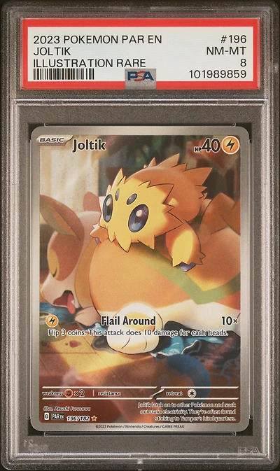 2023 Pokemon Par En-paradox Rift 196 Joltik Illustration Rare PSA