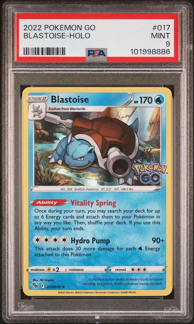 2022 Pokemon Go 017 Blastoise-holo PSA