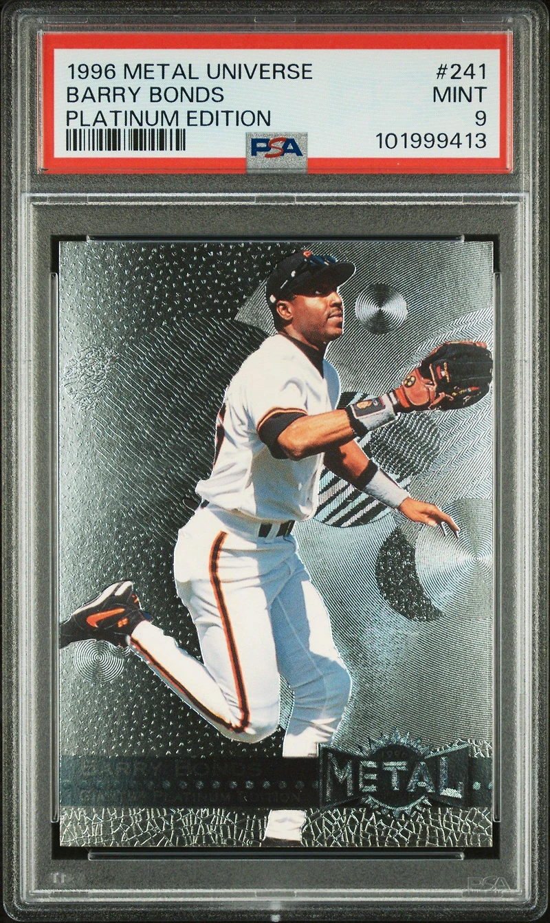 1996 Metal Universe 241 Barry Bonds Platinum Edition PSA 9