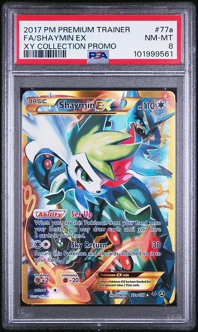 2017 Pokemon Premium Trainer Xy Collection Promo 77a Full Art/shaymin Ex PSA