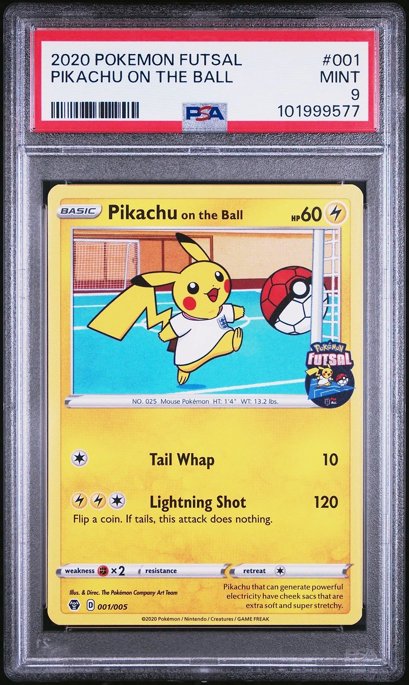 2020 Pokemon Futsal 001 Pikachu On The Ball PSA