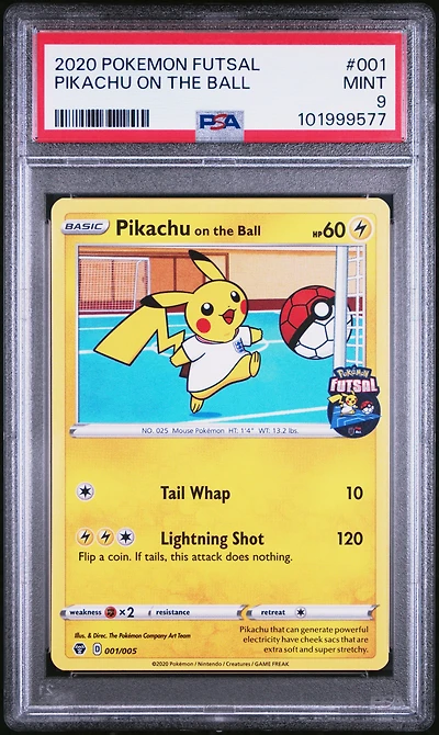 2020 Pokemon Futsal 001 Pikachu On The Ball PSA