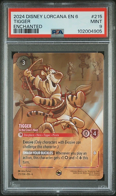 2024 Disney Lorcana En 6-azurite Sea 215 Tigger