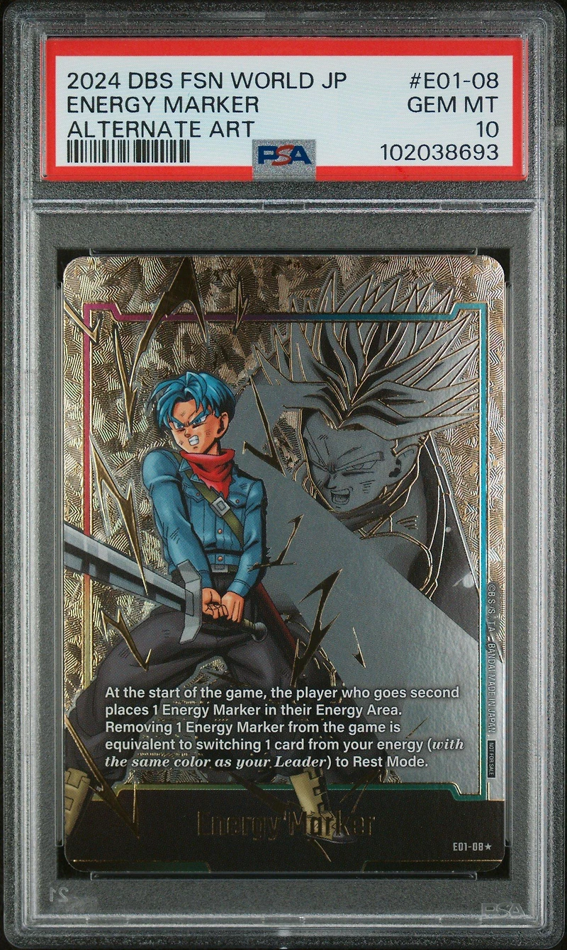 2024 Dragon Ball Super Card Game Fusion World Japanese Energy Marker Pack 01 E01- Energy Marker Alternate Art PSA 10