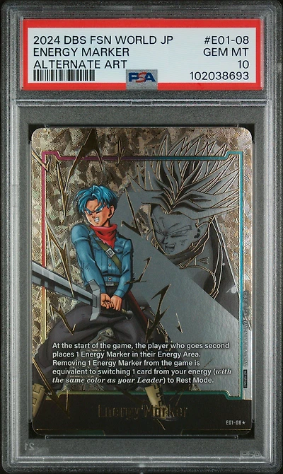 2024 Dragon Ball Super Card Game Fusion World Japanese Energy Marker Pack 01 E01- Energy Marker Alternate Art PSA 10