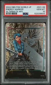 2024 Dragon Ball Super Card Game Fusion World Japanese Energy Marker Pack 01 E01- Energy Marker Alternate Art PSA 10