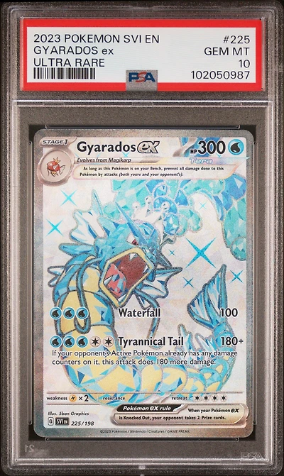 2023 Pokemon Svi En-scarlet & Violet 225 Gyarados Ex Ultra Rare PSA