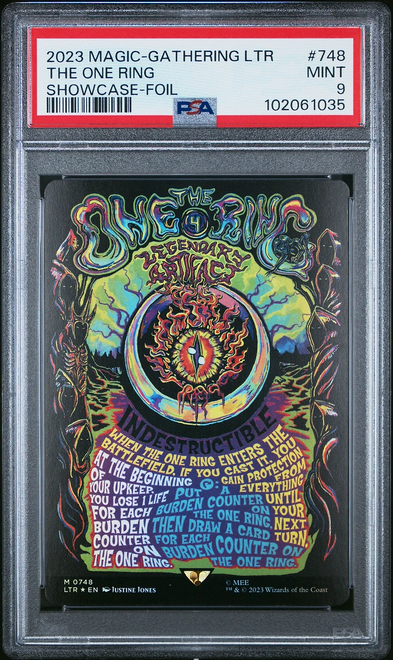 2023 Magic The Gathering Tales Of Middle-earth The One Ring Showcase-foil PSA 9
