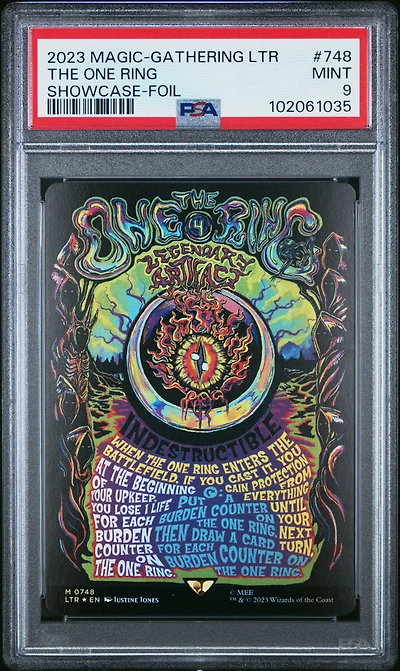 2023 Magic The Gathering Tales Of Middle-earth The One Ring Showcase-foil PSA 9