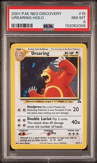 2001 Pokemon Neo Discovery 15 Ursaring-holo PSA