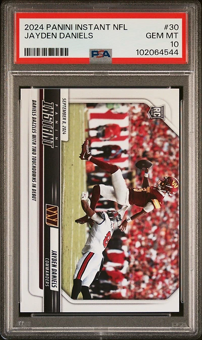 2024 Panini Instant Nfl 30 Jayden Daniels PSA 10